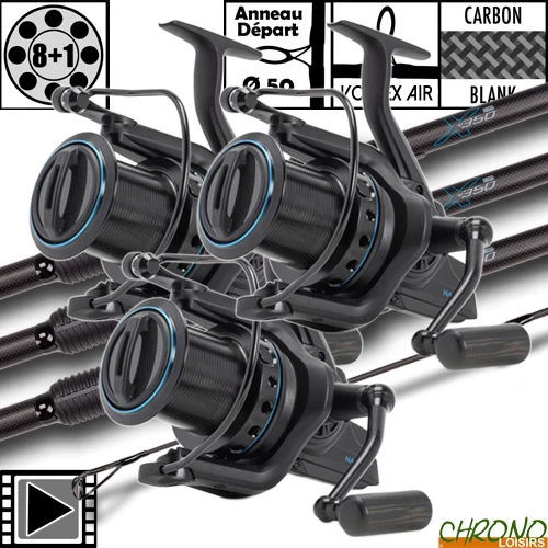 Ensemble Nash X350 50mm 13' 3.5lbs LR10000 (les 3) 1 Ensemble Nash X350 50mm 13' 3.5lbs LR10000 (les 3)