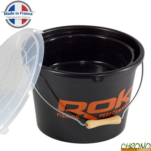 Seau Rond ROK Round Bucket Complet Noir 13L 1 Seau Rond ROK Round Bucket Complet Noir 13L