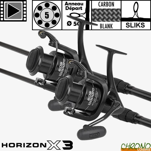 Ensemble Fox Horizon X3 50mm 13' 3.5lbs 10000 FD (les 2) 1 Ensemble Fox Horizon X3 50mm 13' 3.5lbs 10000 FD (les 2)
