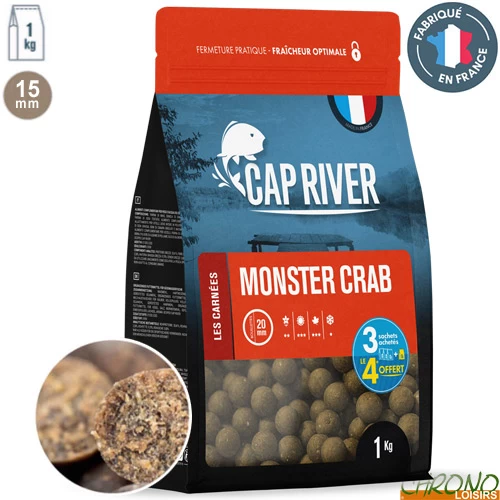 Bouillettes Cap River Monster Crab 15mm 1kg 1 Bouillettes Cap River Monster Crab 15mm 1kg
