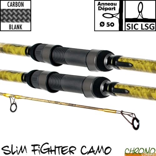 Canne Carp Design Slim Fighter Camo 50mm 13' 3.5lbs (les 2) 1 Canne Carp Design Slim Fighter Camo 50mm 13' 3.5lbs (les 2)