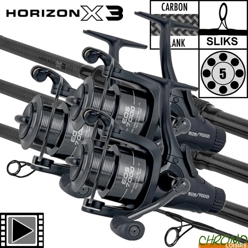 Ensemble Fox Horizon X3 10' 3lbs EOS 7000 (les 3) 1 Ensemble Fox Horizon X3 10' 3lbs EOS 7000 (les 3)