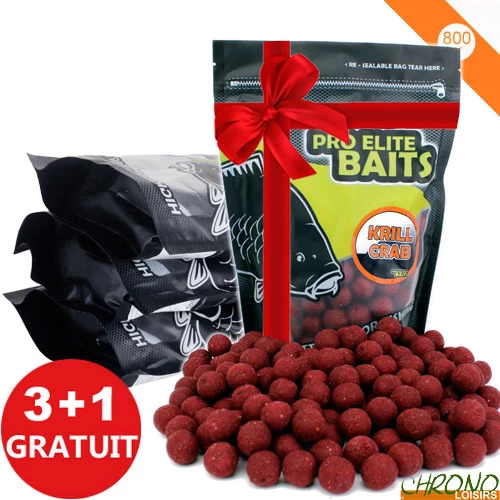 Bouillettes Pro Elite Baits Krill & Crab 20mm 800g (x3) 1 Bouillettes Pro Elite Baits Krill & Crab 20mm 800g (x3)