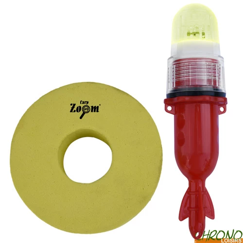 Marqueur Carp Zoom Floating Marker Light Jaune + Mousse 1 Marqueur Carp Zoom Floating Marker Light Jaune + Mousse