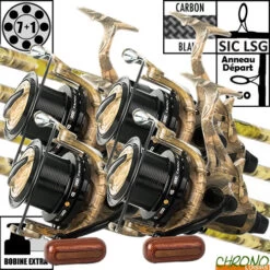 Ensemble Carp Design Slim Fighter Camo 13' 3.5lbs GFR9000 (les 4)