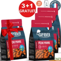 Bouillettes Cap River Peche Poivre 15mm 1kg (x3)