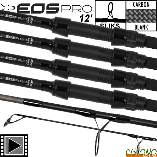Canne Fox EOS Pro 50mm 12' 3lbs 3 Brins (les 4) 1 Canne Fox EOS Pro 50mm 12' 3lbs 3 Brins (les 4)