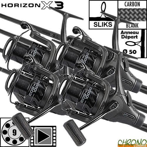 Ensemble Fox Horizon X3 12' 3.5lbs EOS Pro 10000 (les 4) 1 Ensemble Fox Horizon X3 12' 3.5lbs EOS Pro 10000 (les 4)