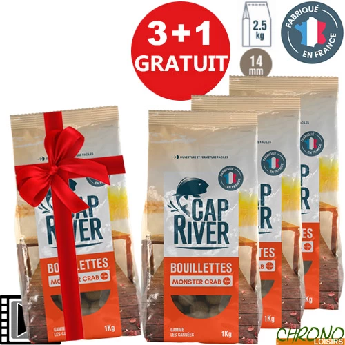 Bouillettes Cap River Monster Crab 16mm 2.5kg (x3) 1 Bouillettes Cap River Monster Crab 16mm 2.5kg (x3)