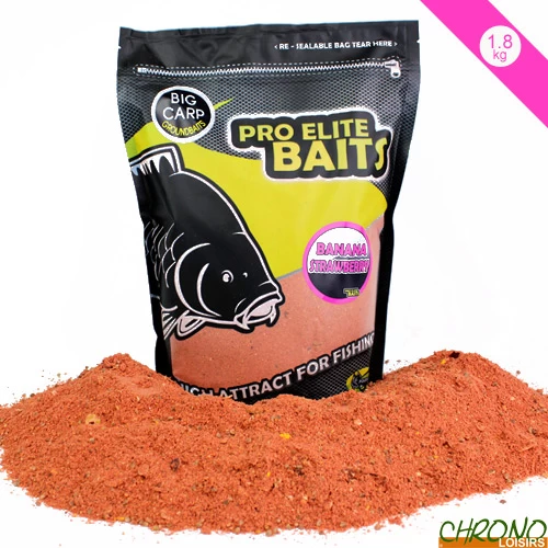 Method Mix Pro Elite Baits Ground Bait Banana & Strawberry 1.8kg 1 Method Mix Pro Elite Baits Ground Bait Banana & Strawberry 1.8kg