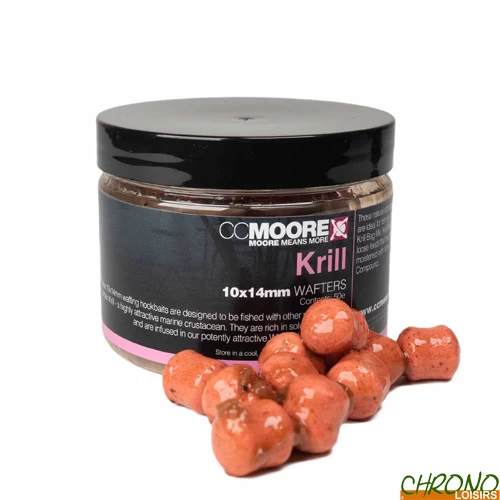 Dumbells Equilibrés CC Moore Krill Wafters 10x14mm (par 50) 1 Dumbells Equilibrés CC Moore Krill Wafters 10x14mm (par 50)