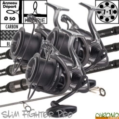 Ensemble Carp Design Slim Fighter Pro 12' 3.5lbs KR9000 (les 3)