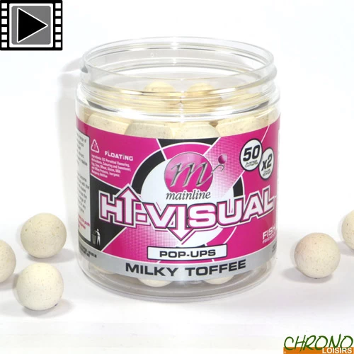 Pop Ups Mainline Fluo Hi Visual Milky Toffee 15mm 250ml 1 Pop Ups Mainline Fluo Hi Visual Milky Toffee 15mm 250ml