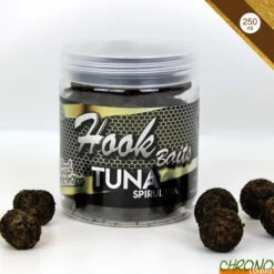 Bouillettes + Dumbells Pro Elite Baits Gold Hard Tuna Spirulina 250ml