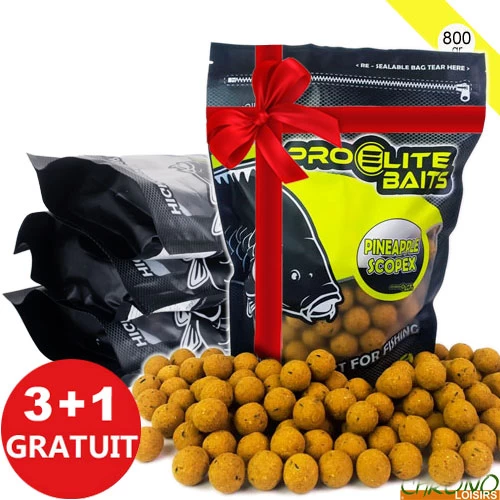 Bouillettes Pro Elite Baits Pineapple & Scopex 20mm 800g (x3) 1 Bouillettes Pro Elite Baits Pineapple & Scopex 20mm 800g (x3)