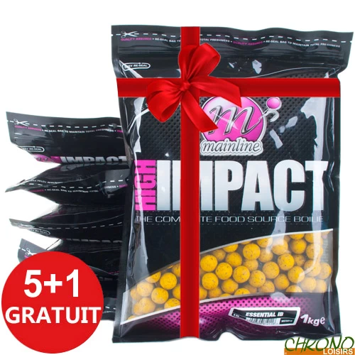 Bouillettes Mainline High Impact Essential IB 15mm 1kg (x5) 1 Bouillettes Mainline High Impact Essential IB 15mm 1kg (x5)
