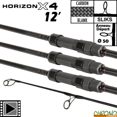 Canne Fox Horizon X4 50mm 12' 3.5lbs (les 3) 1 Canne Fox Horizon X4 50mm 12' 3.5lbs (les 3)