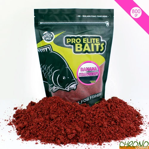 Stick Mix Pro Elite Baits Banana & Strawberry 800g 1 Stick Mix Pro Elite Baits Banana & Strawberry 800g